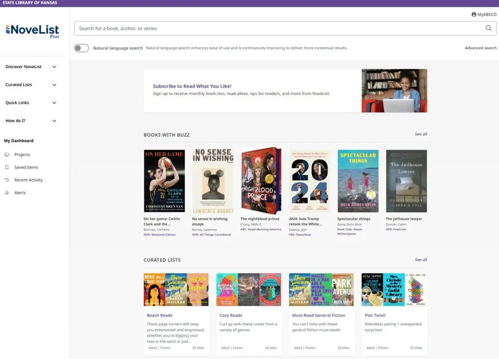 Novelist what is your next read